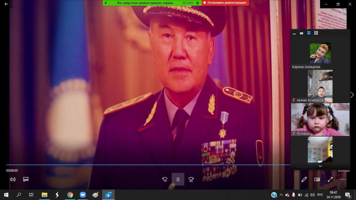Проведён классный час ко дню Первого Президента Республики Казахстан.