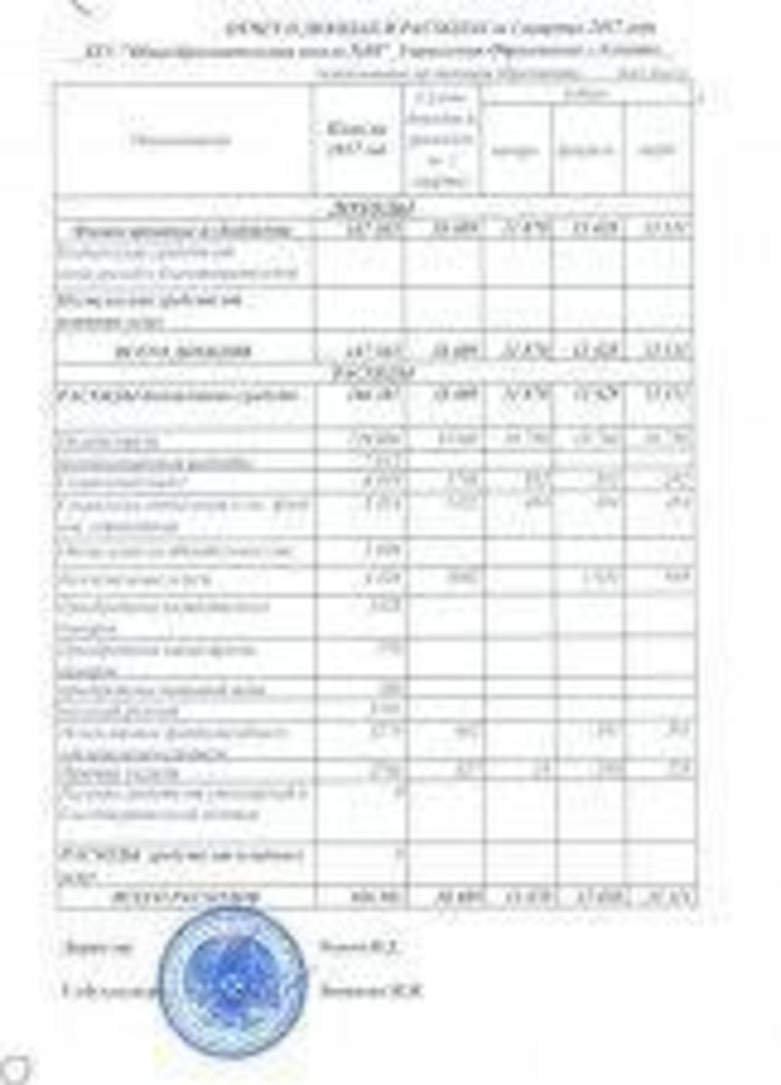 Отчет о доходах и расходах за 1 квартал 2017 года
