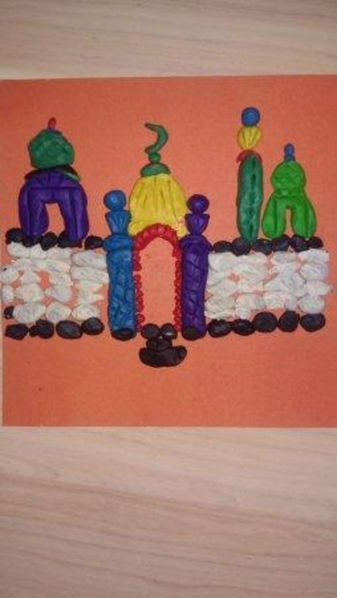 Творческие работы из папье-маше и пластилина