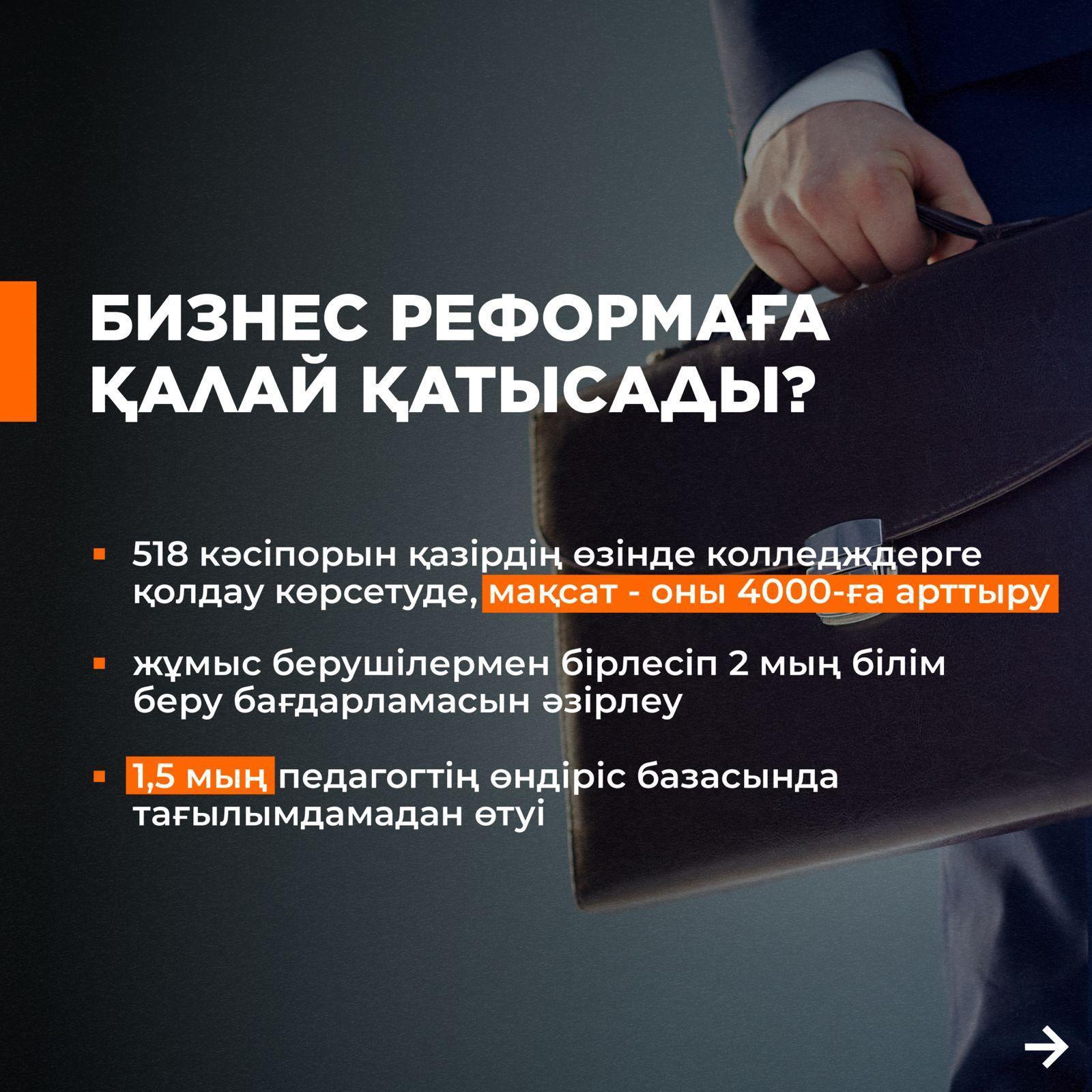 БИЗНЕС РЕФОРМАҒА ҚАЛАЙ ҚАТЫСАДЫ? .КАК БИЗНЕС УЧАСТВУЕТ В РЕФОРМАХ?